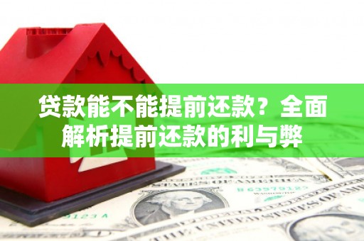 江永贷款能不能提前还款？全面解析提前还款的利与弊