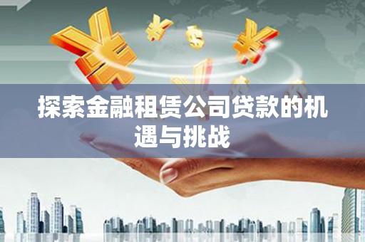 江永探索金融租赁公司贷款的机遇与挑战