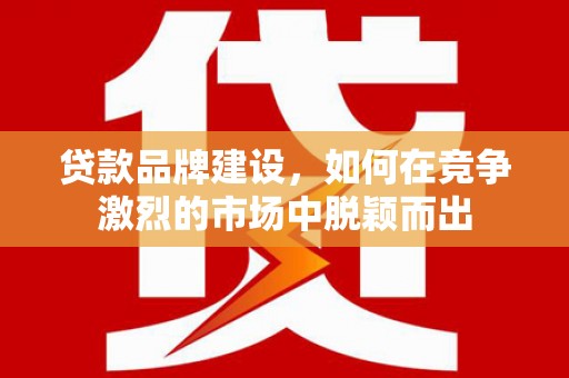 江永贷款品牌建设，如何在竞争激烈的市场中脱颖而出
