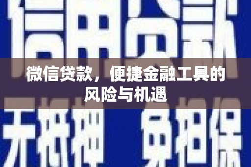 江永微信贷款，便捷金融工具的风险与机遇