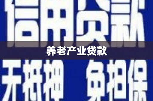 江永养老产业贷款