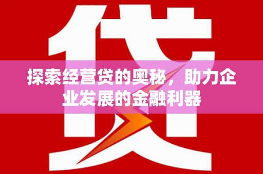 江永探索经营贷的奥秘，助力企业发展的金融利器