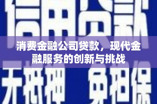 江永消费金融公司贷款，现代金融服务的创新与挑战