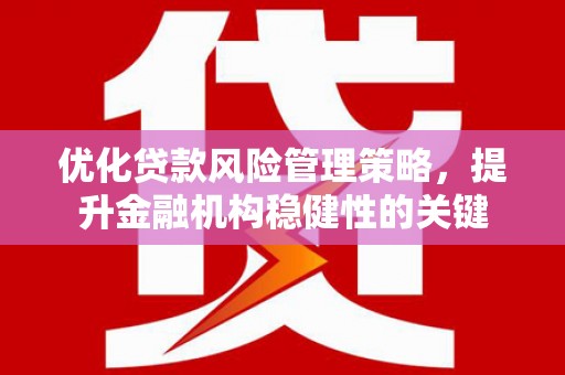 江永优化贷款风险管理策略，提升金融机构稳健性的关键