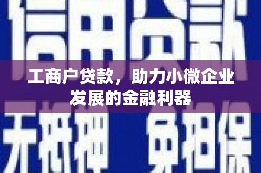 江永工商户贷款，助力小微企业发展的金融利器
