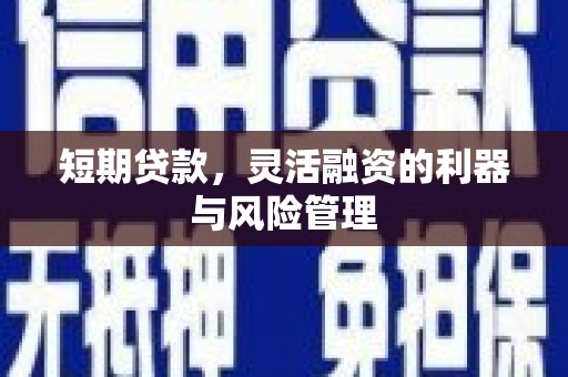 江永短期贷款，灵活融资的利器与风险管理