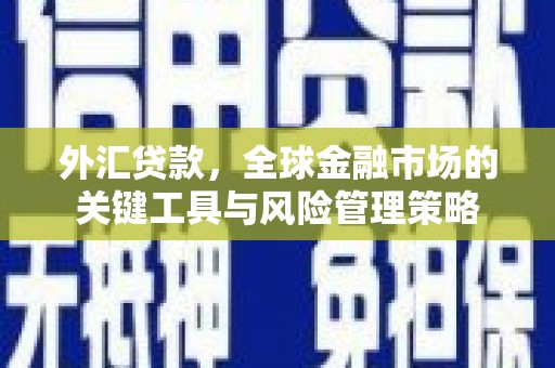 江永外汇贷款，全球金融市场的关键工具与风险管理策略