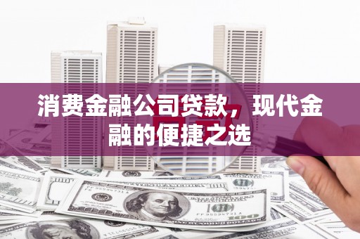 江永消费金融公司贷款，现代金融的便捷之选