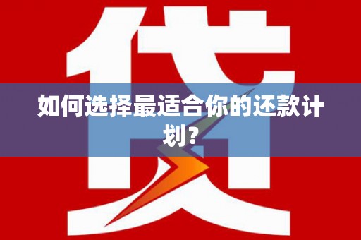江永如何选择最适合你的还款计划？